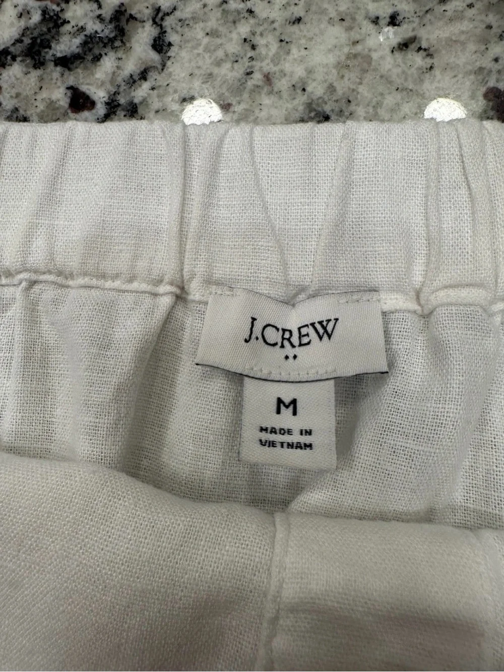 J.CREW White Woven Linen-Viscose Square Neck Ruffle Strap Button Tank M
